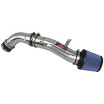 Polished Injen SP series 2-piece cold air intake with blue SuperNano-Web dry filter for 1.8L Hyundai Elantra.