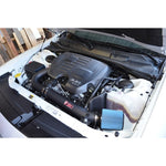 Injen wrinkle black 6061-T6 aluminum intake tube with SuperNano-Web dry air filter and heat shield for 3.6L Pentastar