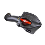 Injen Evolution cold air intake with black roto-molded housing and red oiled filter for 5.7L Hemi engines.