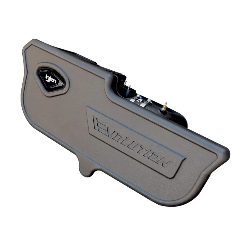Injen Evolution EVO1103 sealed air intake system with black roto-molded housing and clear filter inspection window.