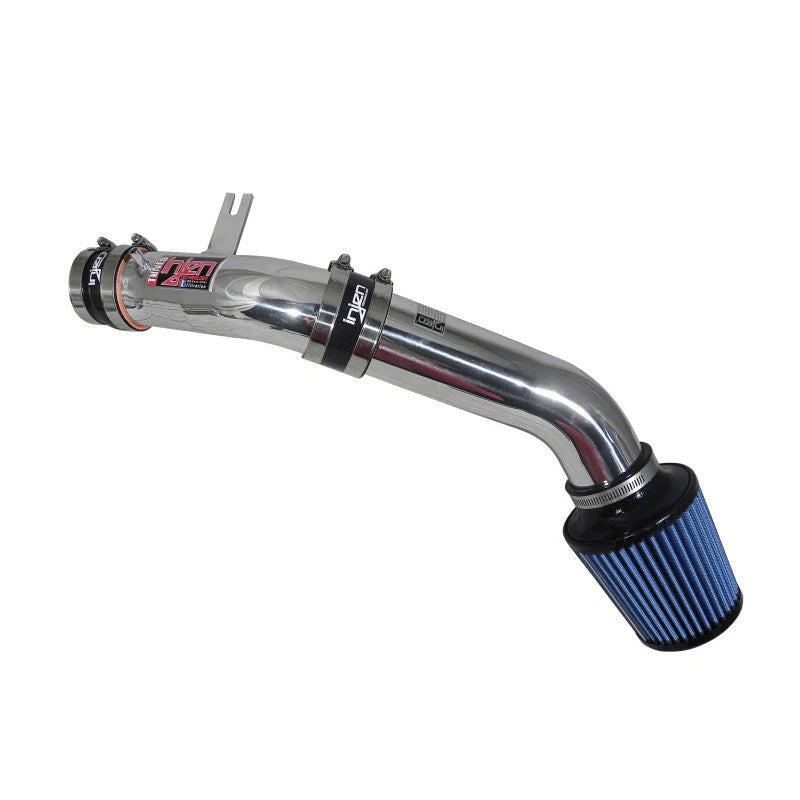 Polished 6061-T6 aluminum Injen SP Series cold air intake system with a SuperNano-Web dry air filter.