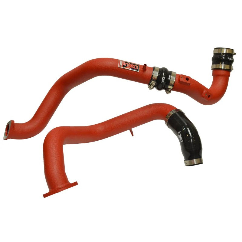 Injen wrinkle red 2.25 inch aluminum intercooler piping kit with silicone couplers for 2016-2021 Honda Civic 1.5L