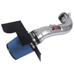 Polished Injen SP Series short ram intake tube with SuperNano-Web dry filter and heat shield for 5.0L Lexus IS F.