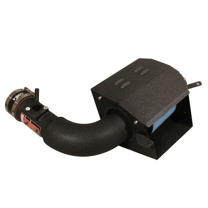 Injen SP1230WB wrinkle black short ram intake with 6061-T6 aluminum tubing, dry air filter, and custom heat shield