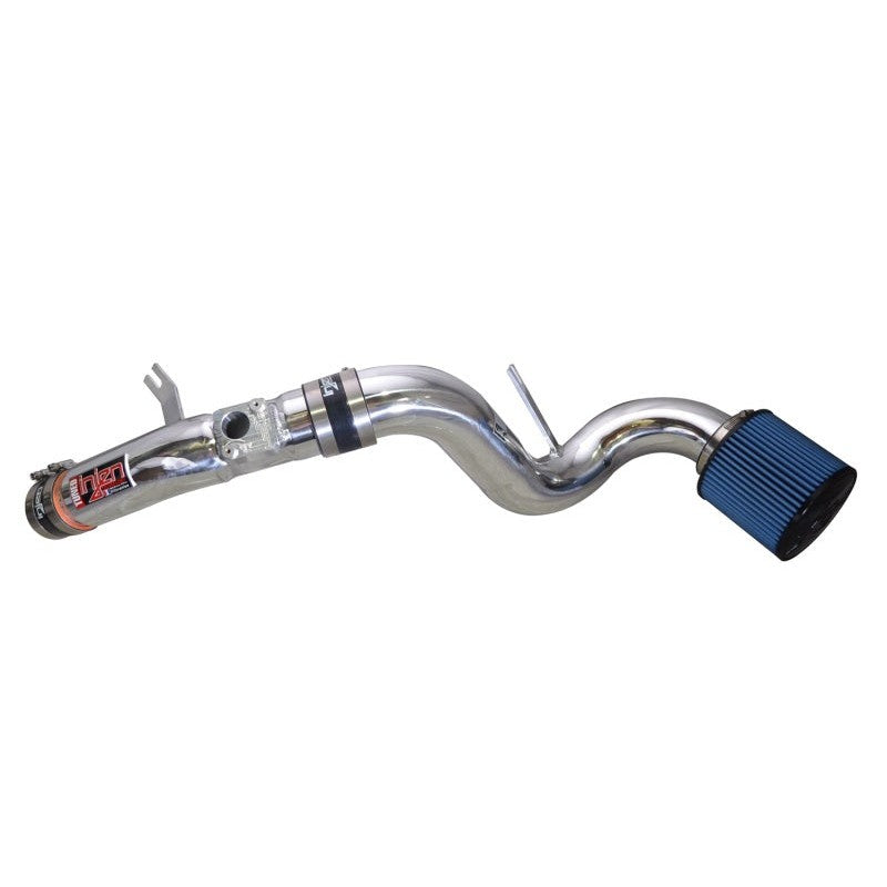 Polished 6061-T6 aluminum intake tube with blue SuperNano-Web dry air filter for 2016-2021 Honda Civic 1.5L.