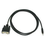 Innovate Motorsports 3746 serial program cable with 2.5mm jack and DB9 serial connector.