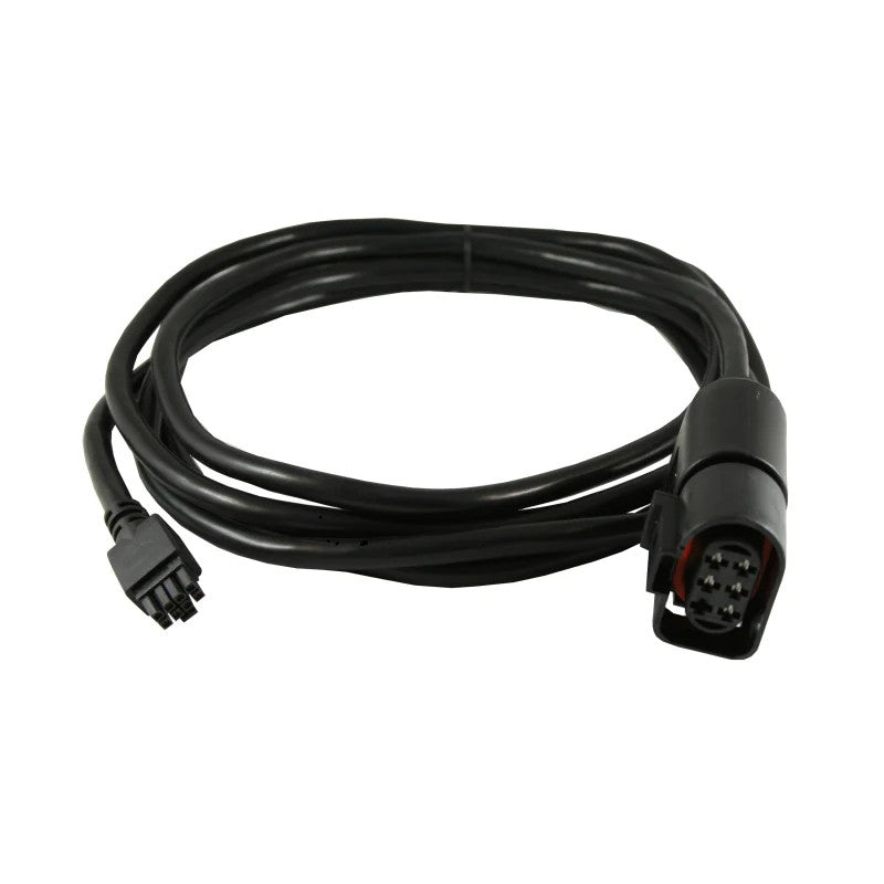 Innovate Motorsports 3ft wideband sensor cable with black protective sleeving and multi-pin connectors.