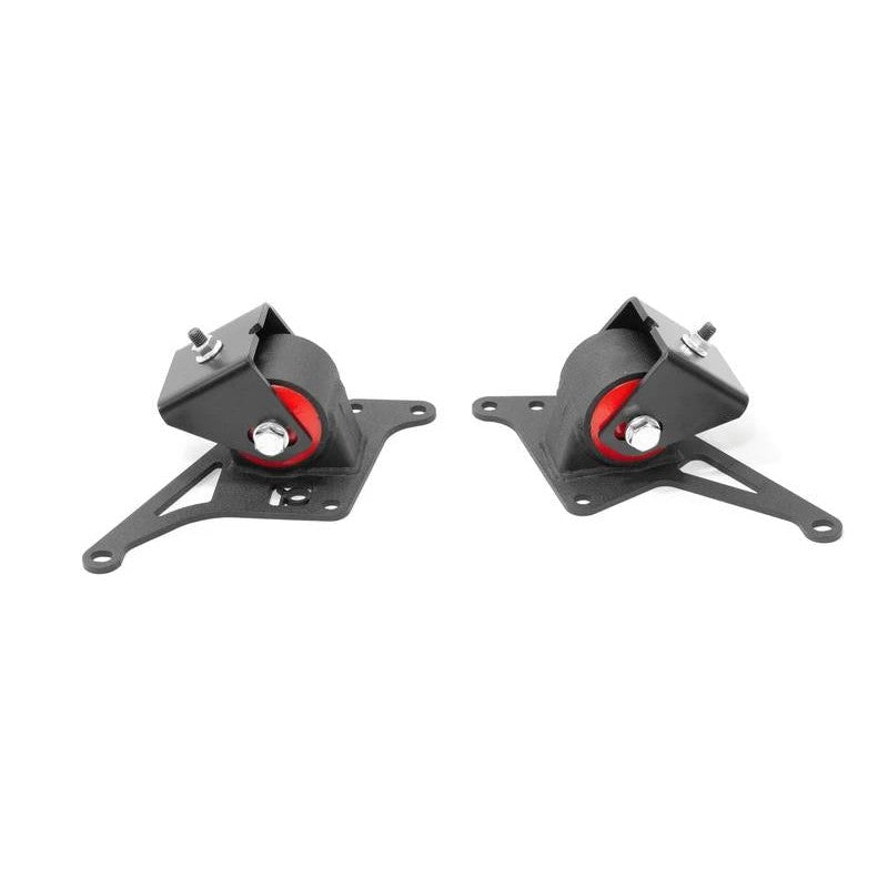 Innovative black steel replacement engine mounts with 60A bushings for 2001-2005 Mazda Miata NB