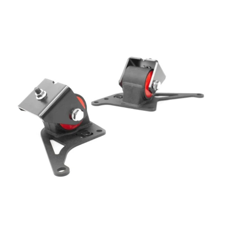 Innovative black steel engine replacement mounts with 75A bushings for 2001-2005 Mazda Miata NB 1.8L.