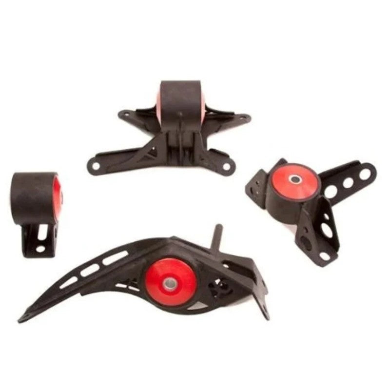 Innovative Mounts black powder-coated steel engine mounts with 75A polyurethane bushings for 2010-2015 Lotus Evora.