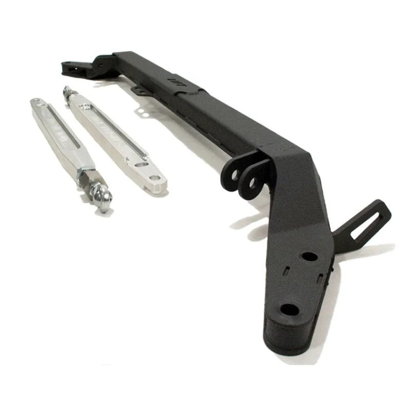 Black steel Pro-Series competition traction bar kit for 1988-1991 Honda Civic and CRX chassis.