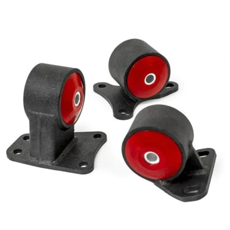 Innovative Mounts 29151-75A black steel engine mounts with 75A bushings for B-Series Honda Prelude swaps