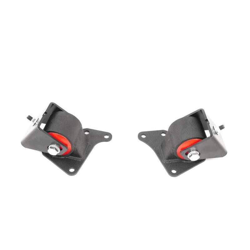 Innovative black steel engine mounts with 60A polyurethane bushings for 1990-1993 Mazda Miata 1.6L