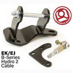 Innovative Mounts black steel B-Series hydro to cable transmission conversion bracket and actuator for 1996-2000 Civic