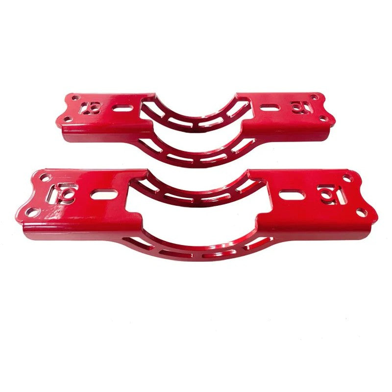 Set of black powder-coated Innovative Mounts 103370 viscous coupler mounting brackets for Honda CR-V AWD.
