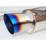 Invidia N1 Racing 76mm stainless steel cat-back exhaust system with a burnt titanium tip for 2002-2007 Subaru WRX STI
