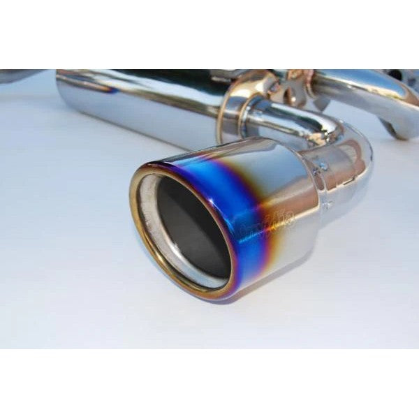 Invidia Gemini cat-back exhaust system with stainless steel piping and dual rolled titanium tips
