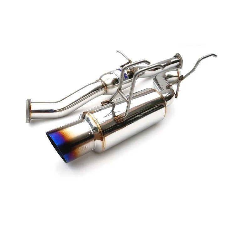 Invidia N1 stainless steel cat-back exhaust with twin outlet single layer tips for 2008-2014 Subaru WRX and Forester XT