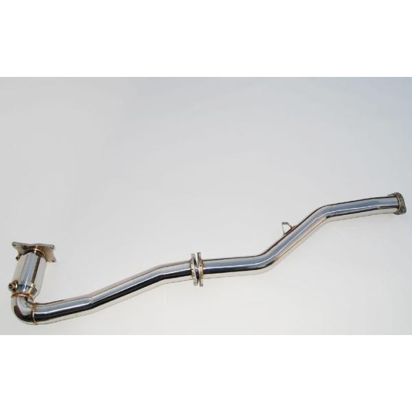 Invidia stainless steel catted downpipe with high-flow catalytic converter and thick flanges for Subaru Legacy 2.5GT