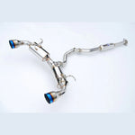 Invidia N2 cat-back exhaust with 60mm piping and single layer titanium burnt finish tips for Subaru BRZ and Toyota 86.