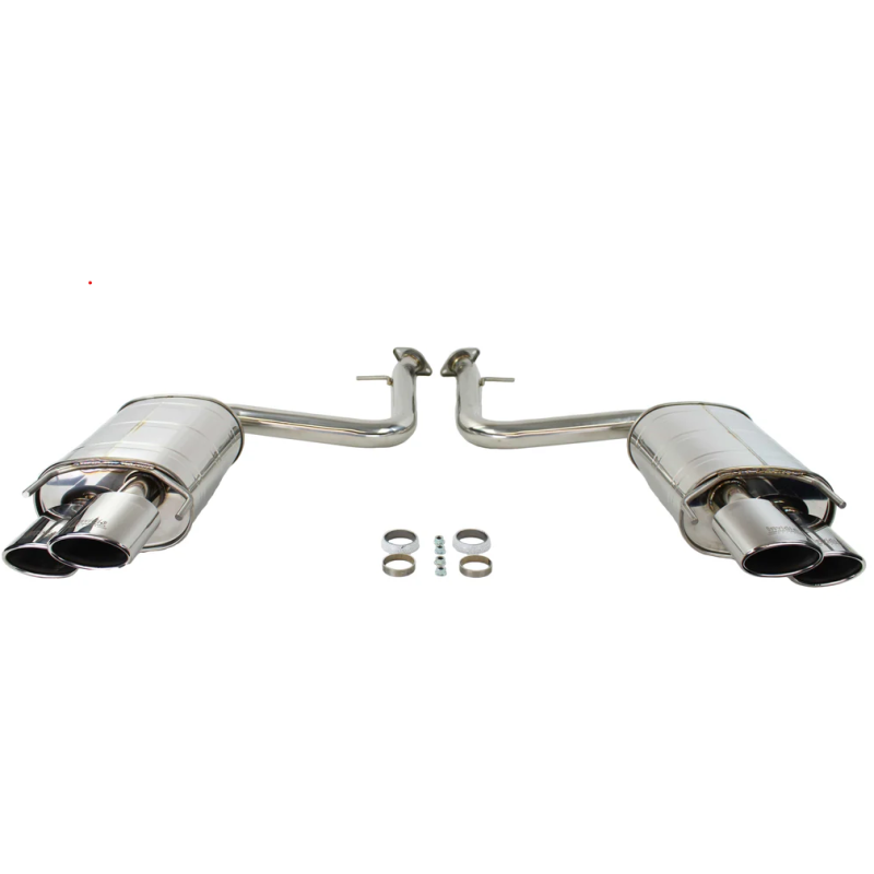 Invidia stainless steel axle-back exhaust system with quad rolled tips for 2015-up Lexus RC350 and RC200t