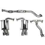 Invidia Q300 cat-back exhaust system with quad burnt titanium tips for 2015-2021 Subaru STI sedan.