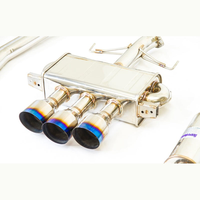 Invidia Q300 cat-back exhaust system with triple burnt titanium tips for 2017-2019 Honda Civic Type R