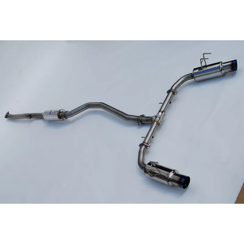 Invidia N1 cat-back exhaust system featuring 70mm stainless piping and burnt titanium tips for 2022+ Honda Civic Si.