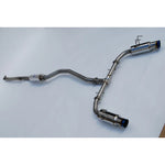 Invidia N1 cat-back exhaust system featuring 70mm stainless piping and burnt titanium tips for 2022+ Honda Civic Si.