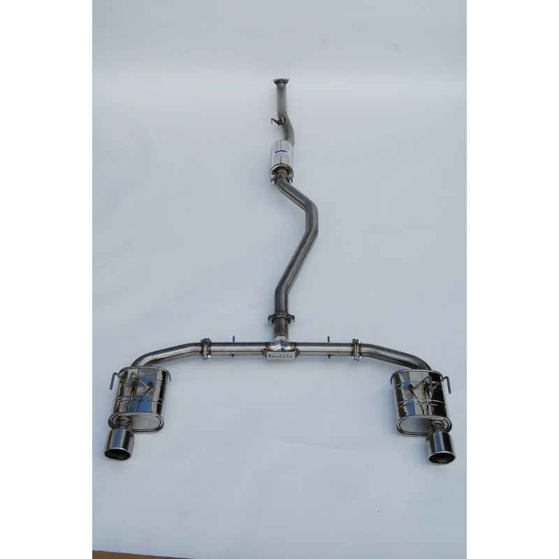 Invidia Q300 stainless steel cat-back exhaust system with 70mm piping and rolled tips for 2022+ Honda Civic Si.