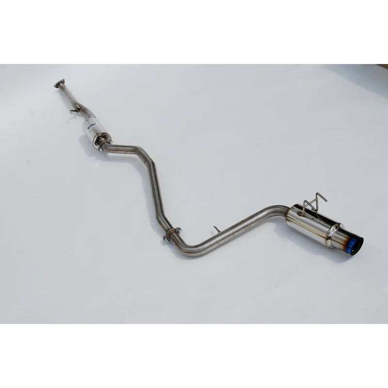 Invidia N1 cat-back exhaust system featuring 60mm stainless steel piping and burnt titanium tips for 2022+ Honda Civic Sport.