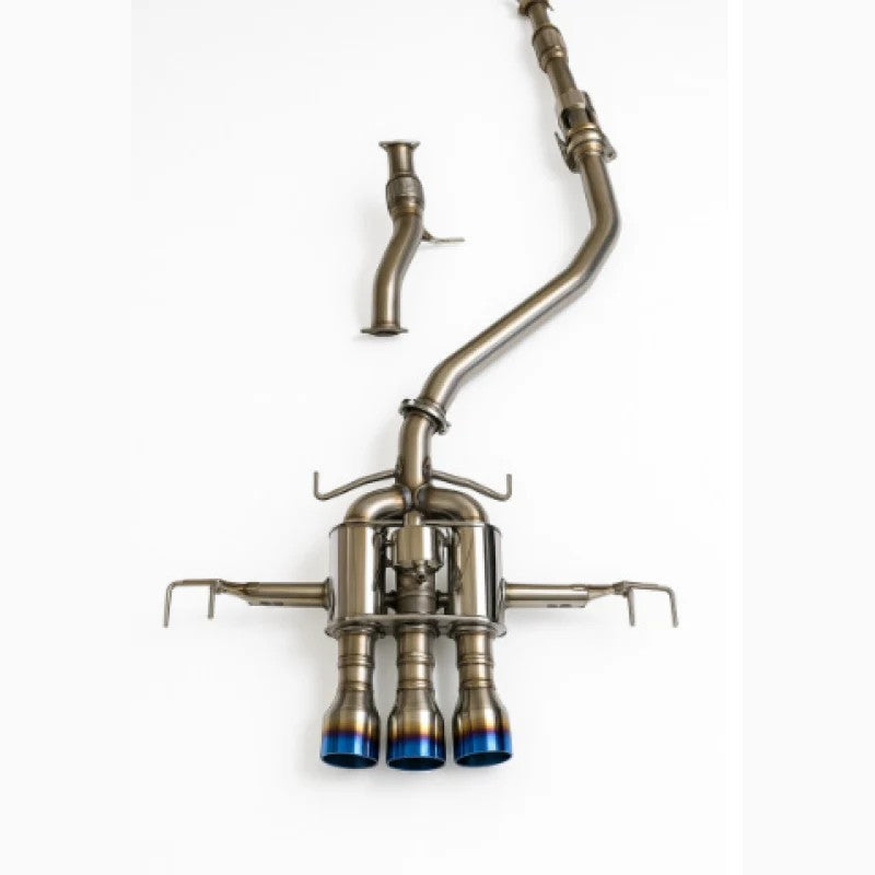 Invidia R400 cat-back exhaust system for Acura Integra Type-S DE5 with three single-layer titanium tips.