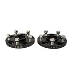 Pair of black ISC Suspension 15mm hub-centric wheel spacers with 5x114.3 bolt pattern and 60mm center bore.