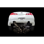 ISR Performance GT Series single-exit stainless steel exhaust system with polished muffler for Infiniti G35 Coupe.