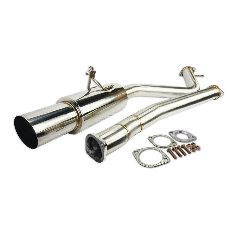 ISR Performance GT Series single exit cat-back exhaust system with polished piping and muffler for Infiniti G37 Coupe RWD.