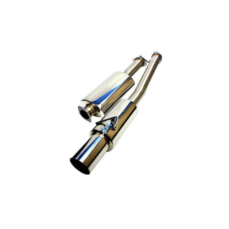 ISR Performance GT Single Exhaust system with polished canister muffler and single exit tip for Nissan 350Z.
