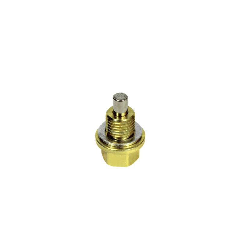ISR Performance M12x1.25 magnetic oil drain plug with integrated magnet and silver finish.