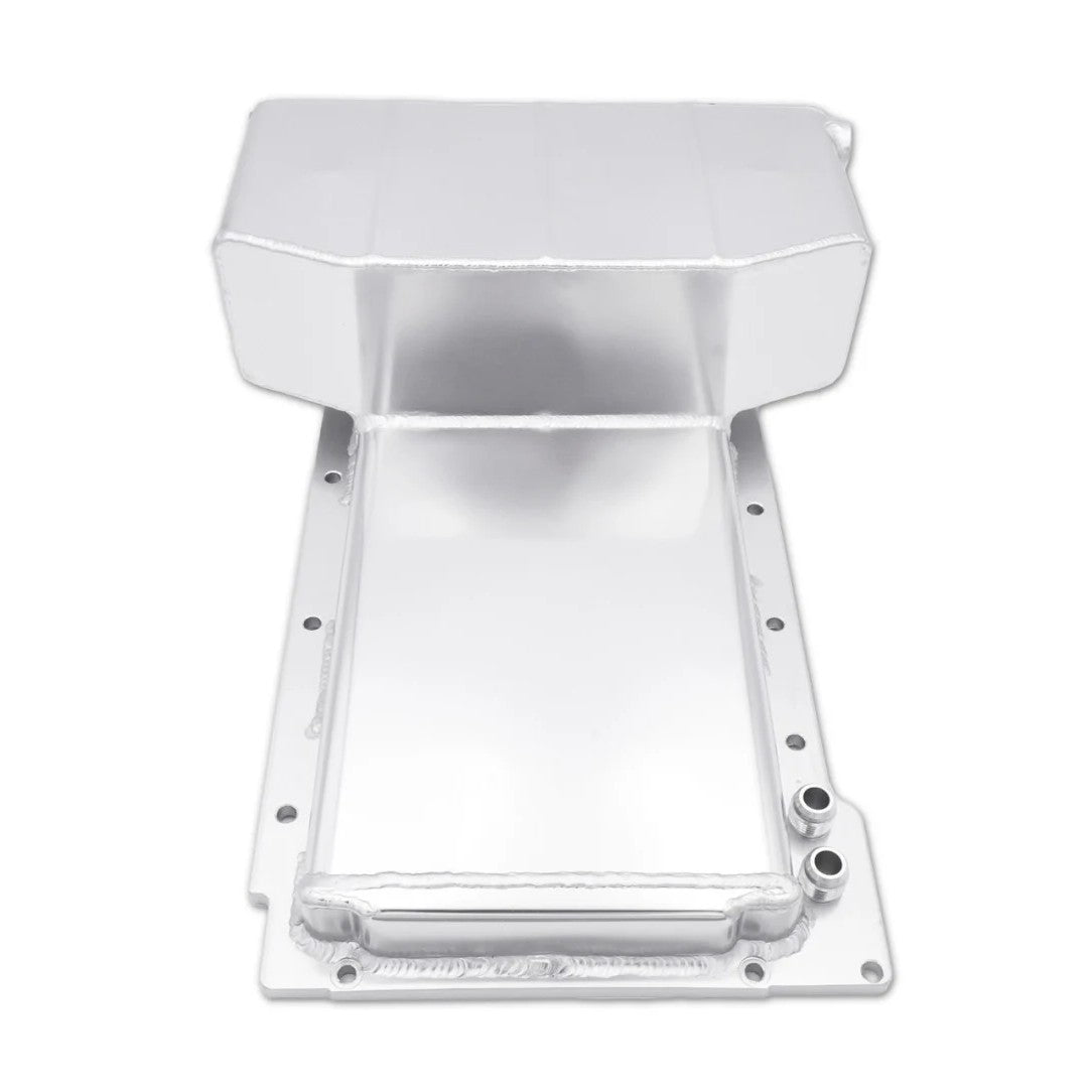 ISR Performance aluminum oil pan kit for LS-swapped Nissan 240SX including rear-sump pan, pickup tube, and mounting hardware.