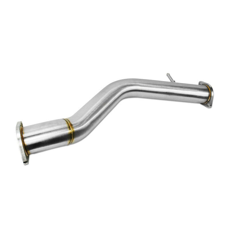ISR Performance OMS Spec cat-back exhaust system for Nissan 350Z featuring dual carbon fiber exhaust tips.
