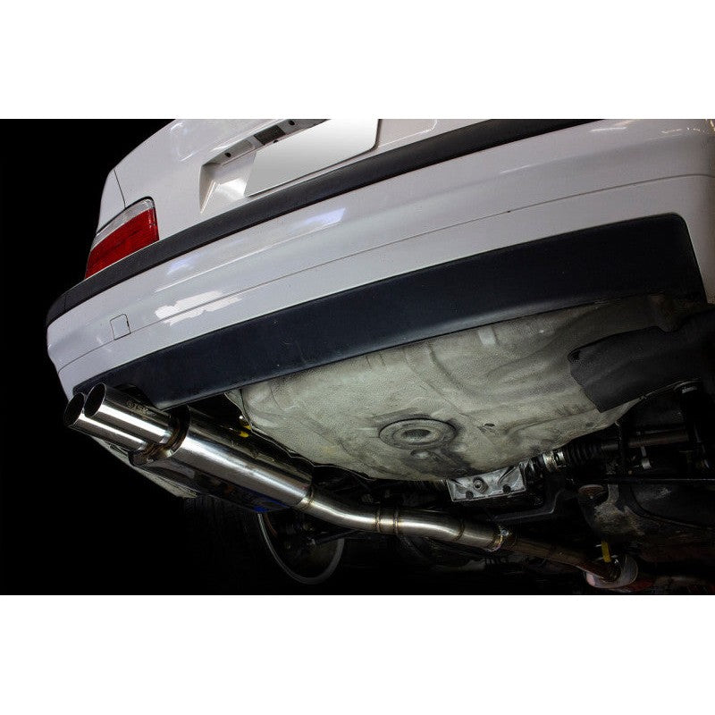 ISR Performance Series II MBSE stainless steel single-exit rear exhaust section for BMW E36.