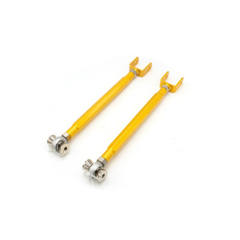 ISR Performance Street Series adjustable rear toe arms with blue finish and spherical rod ends for Nissan 350Z and G35.