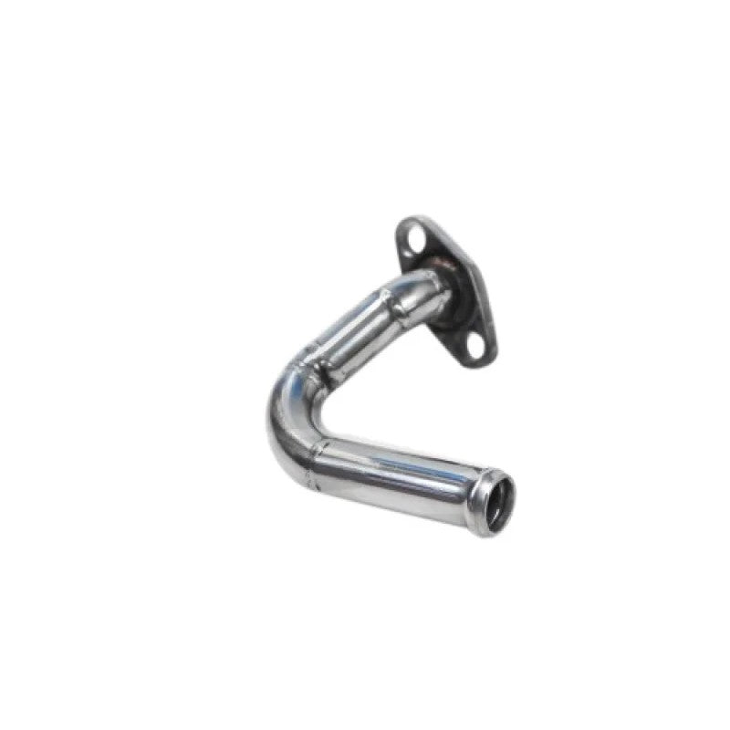 ISR Performance angled T28 turbo oil drain tube with mounting flange for Nissan S14 and S15