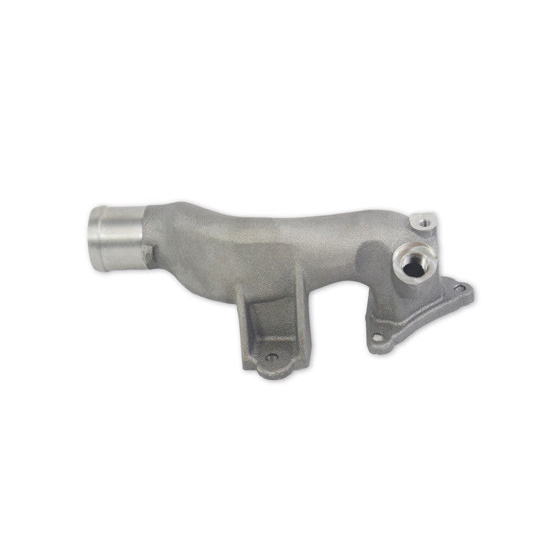 ISR Performance cast aluminum water neck outlet for Nissan SR20DET S14 featuring an integrated 1/8 inch NPT port.