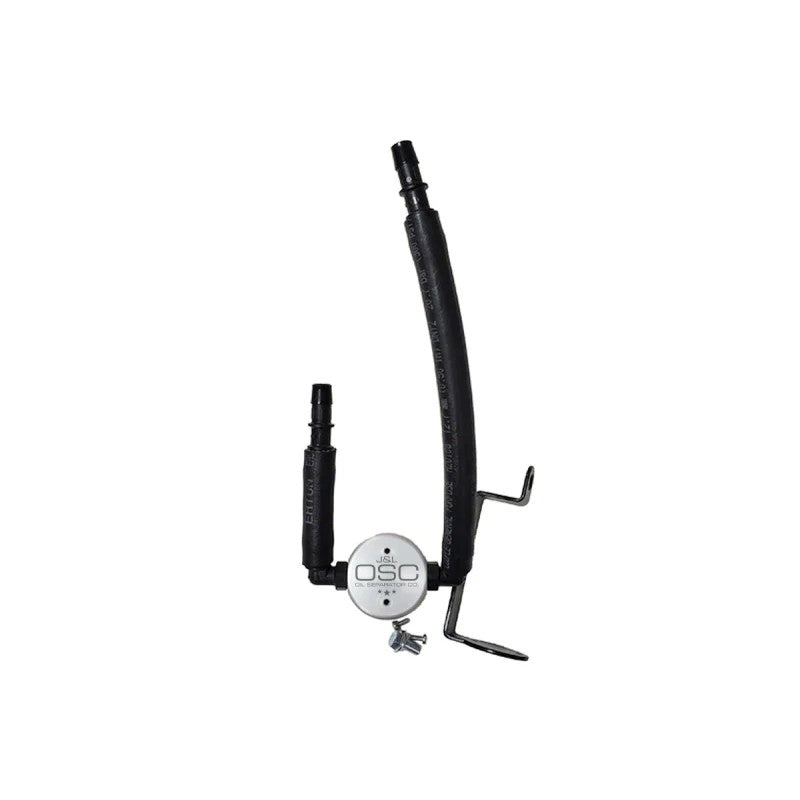 Clear anodized J&L 3061P-C Oil Separator 3.0 for 2005-2023 Chrysler and Dodge 5.7L Hemi engines.
