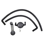 Black anodized J&L Oil Separator 3.0 billet aluminum catch can for Toyota 4.0L engines.