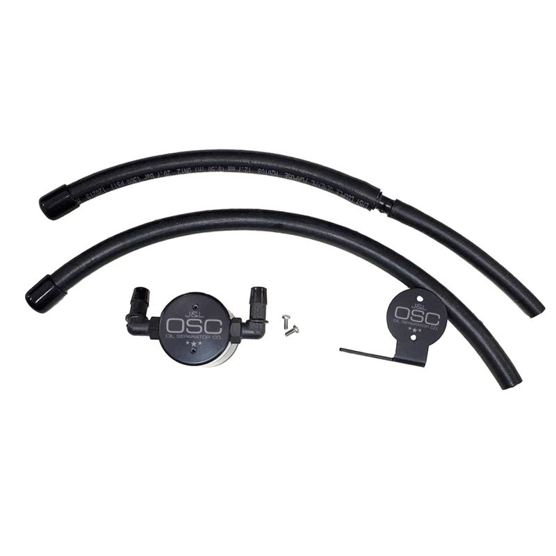 J&L Black Anodized Oil Separator 3.0 for 5.7L Toyota Tundra and Sequoia driver side installation.