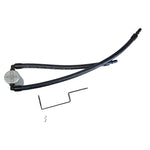 Clear anodized billet aluminum J&L 3.0 passenger side oil separator with knurled reservoir base.