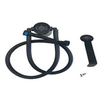 Black anodized billet aluminum J&L 3.0 passenger side oil separator with factory-style quick-connect fittings.