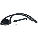 Black anodized J&L 3.0 billet aluminum oil separator with quick-connect PCV fittings for Jeep Wrangler JK 3.6L