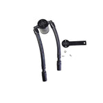Black anodized J&L Oil Separator 3.0 with knurled base for passenger side 2014-2020 Ford Fusion 1.5L